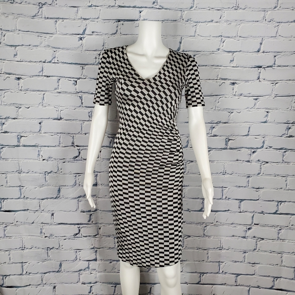 Paul Smith Black and Gray Check Dress